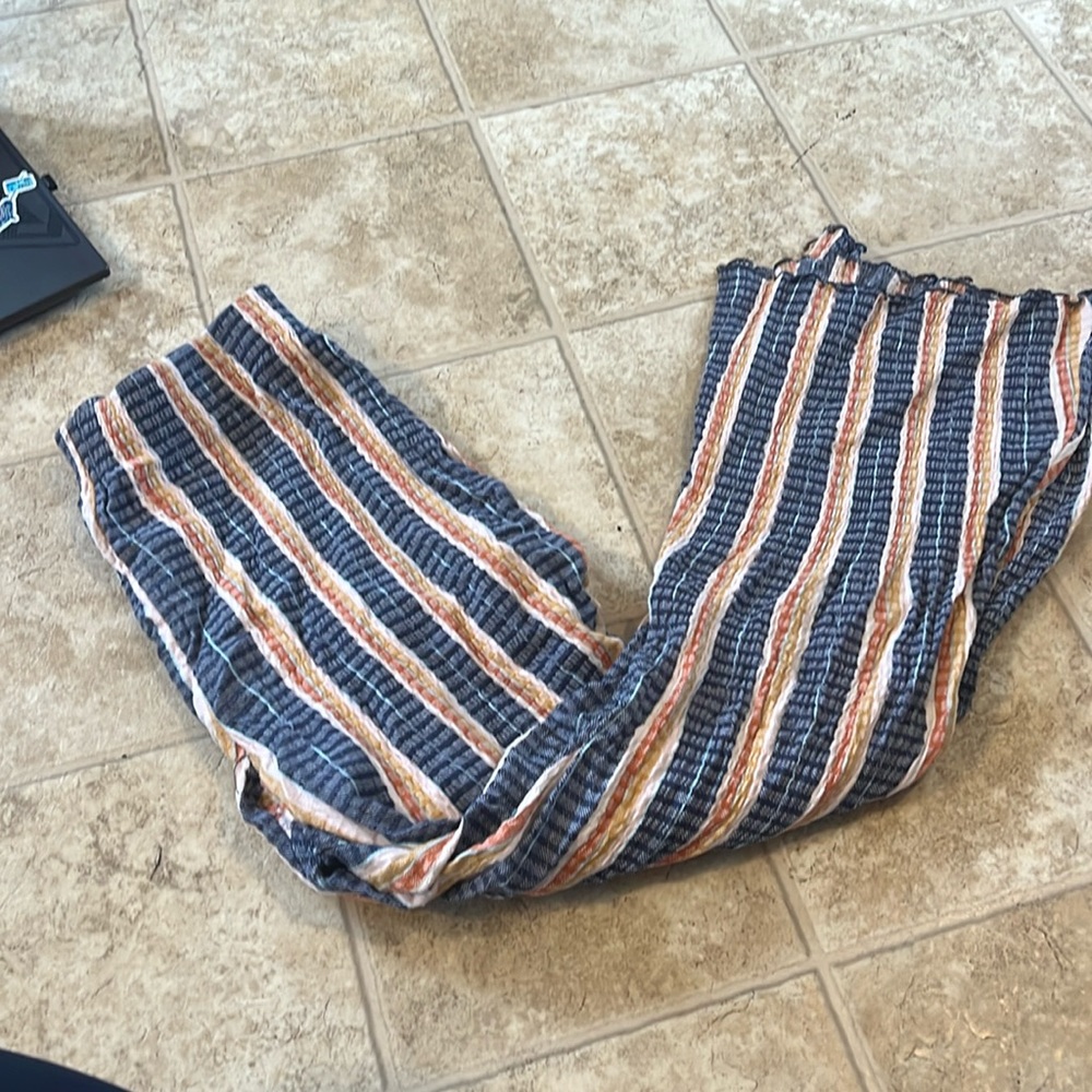 Free people striped flare pants